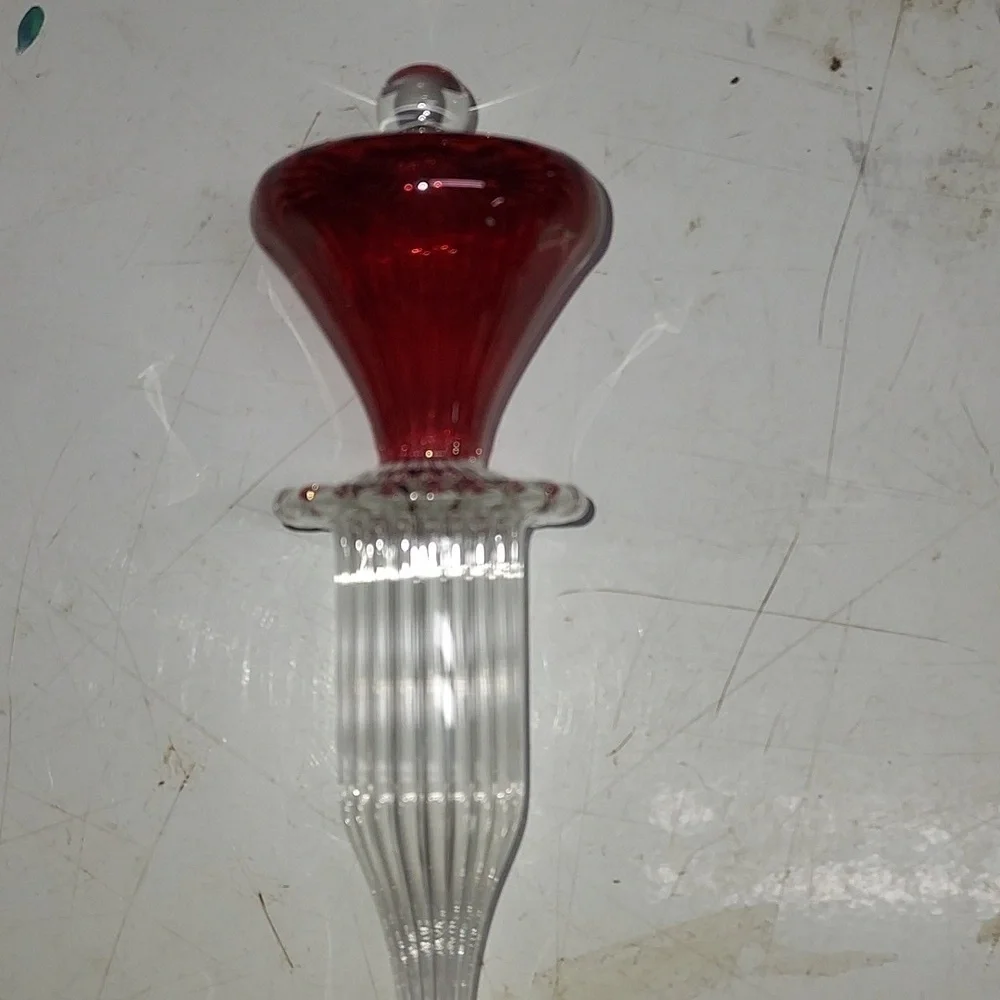 Preowned Cranberry Glass Decanter